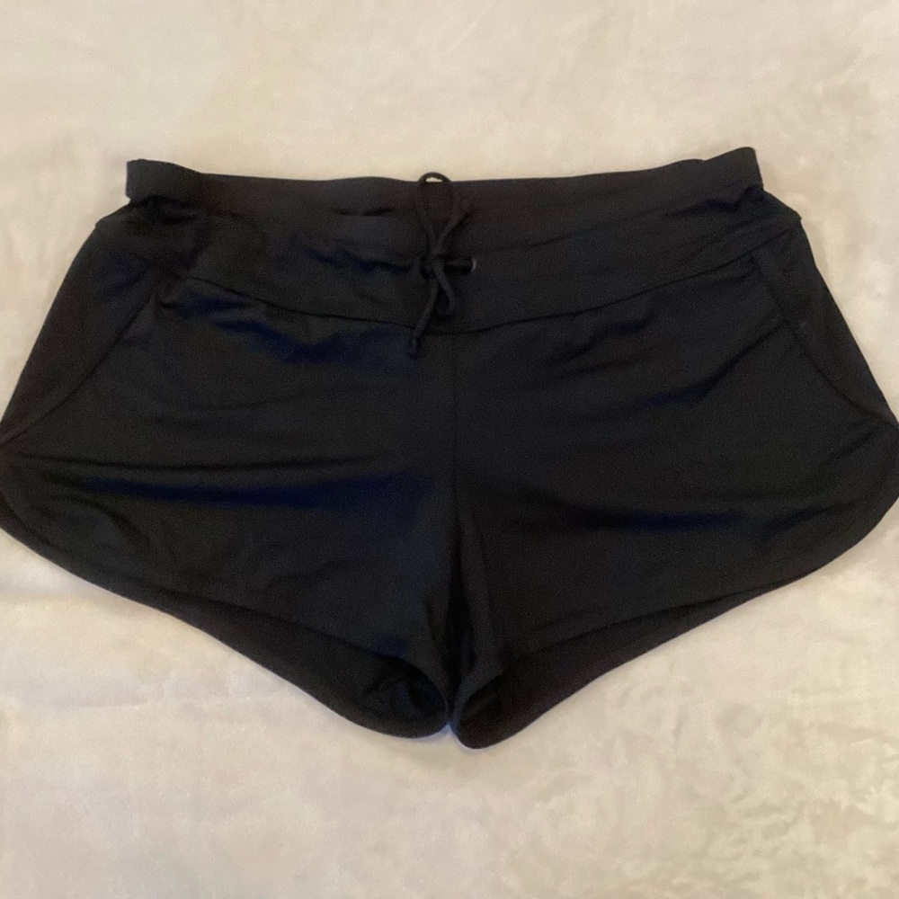 Athleta Black Running Shorts with Drawcord, Size M